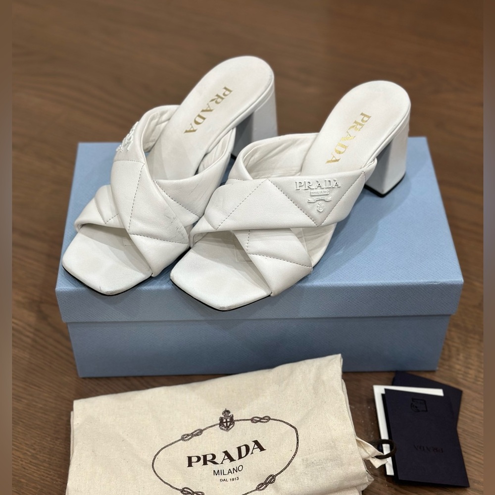 Prada leather slides